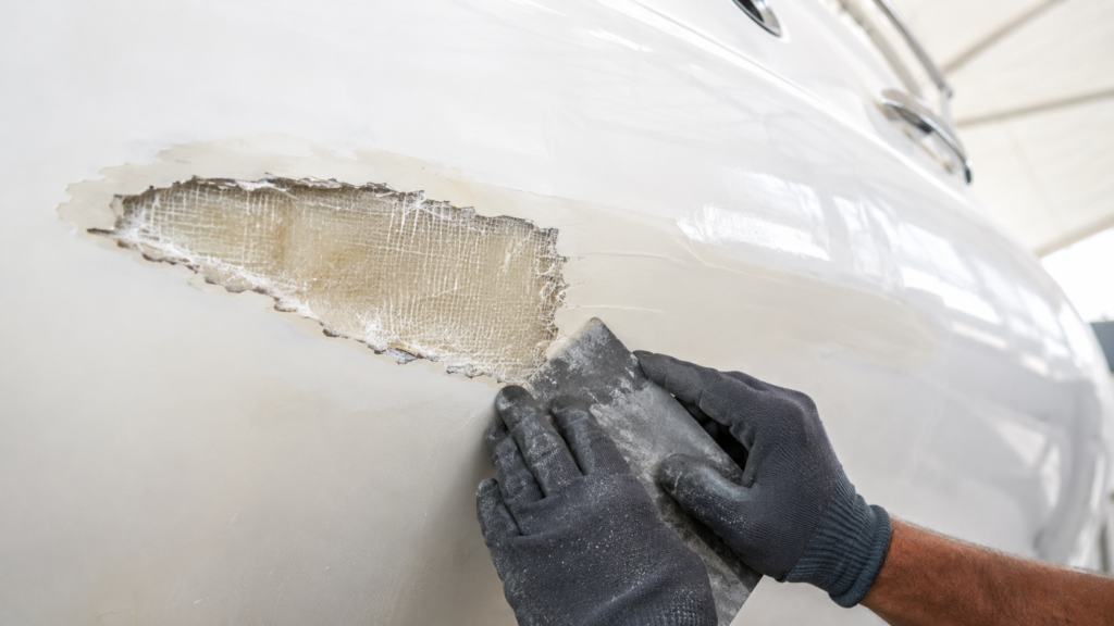 Boat and Yacht Fiberglass and Gelcoat Repair in Mallorca Boat and yacht fiberglass and gelcoat repair in Mallorca